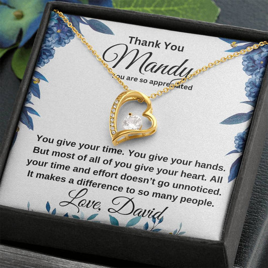 Personalized Thank You Forever Love Necklace