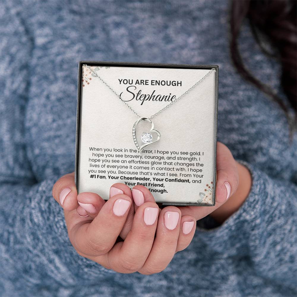 Personalization Forever Love Necklace with Message Card