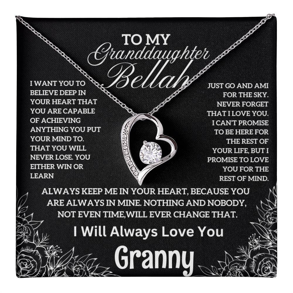 To My Granddaughter Forever Love Necklace