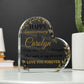 Personalize Anniversary Acrylic Heart Plaque