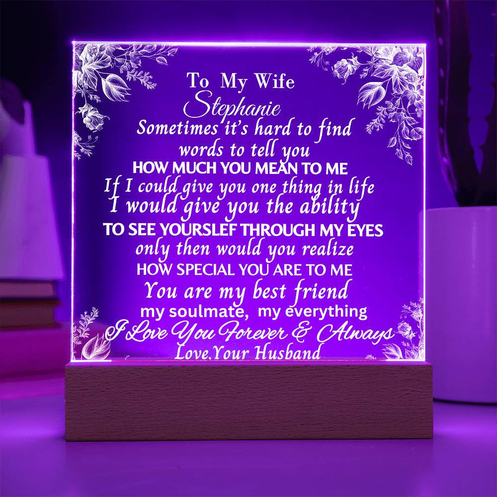 Personalized Acrylic Square Plaque