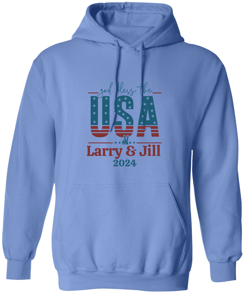 Personalization God Bles the USA Unisex Hoodie