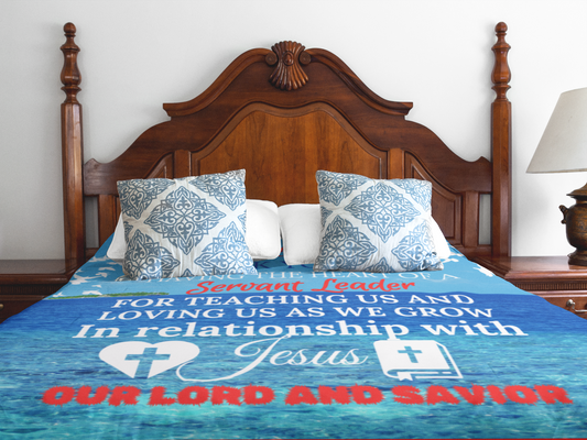 Personalized Pastor Plush Fleece & Sherpa Mink Blanket