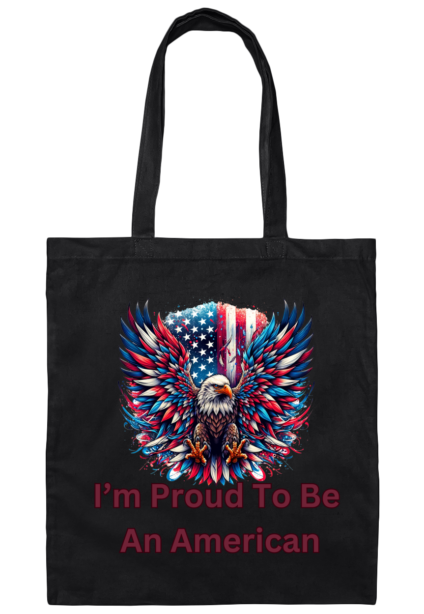 Proud To Be An American Canvas Tote Bag