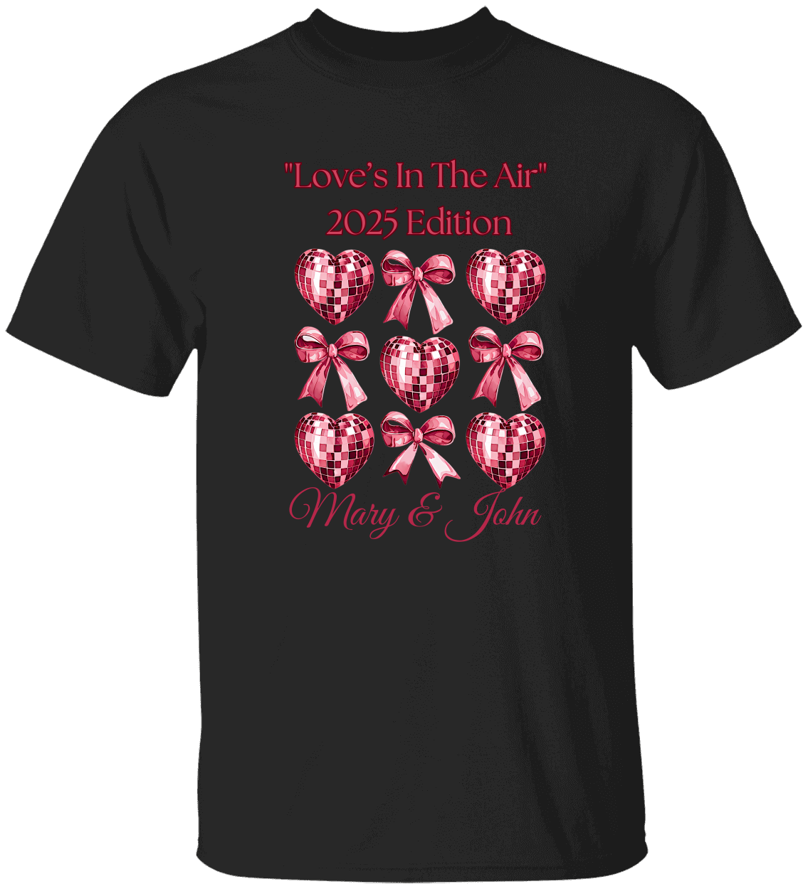 Personalize Love Is In The Air 2025 Edition Unisex Cotton Tee