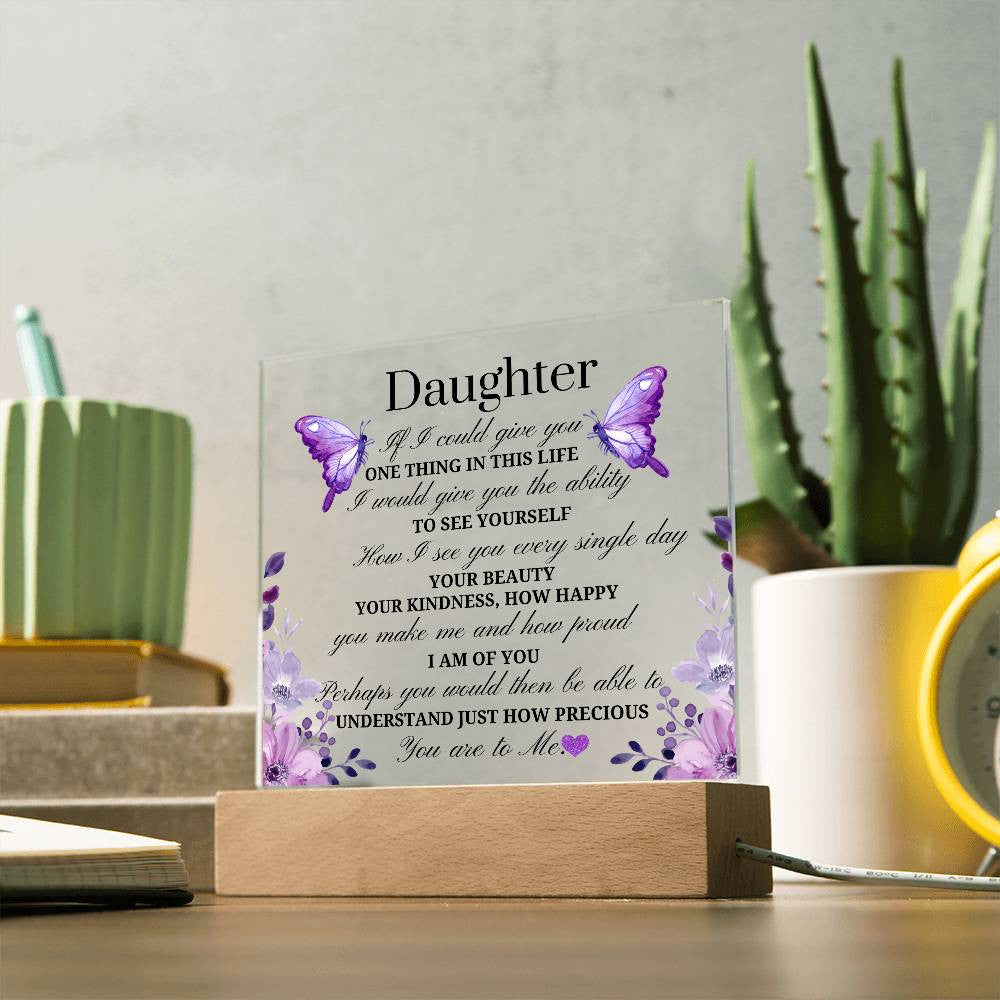 Daughter Acrylic Square Plaque