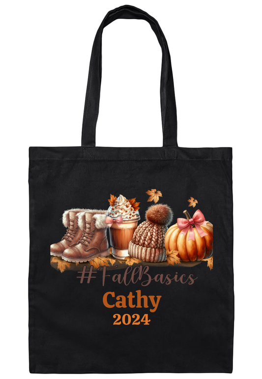 Fall Bliss Personalized Canvas Tote Bag