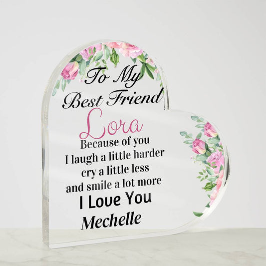 Personalized Acrylic Heart Plaque