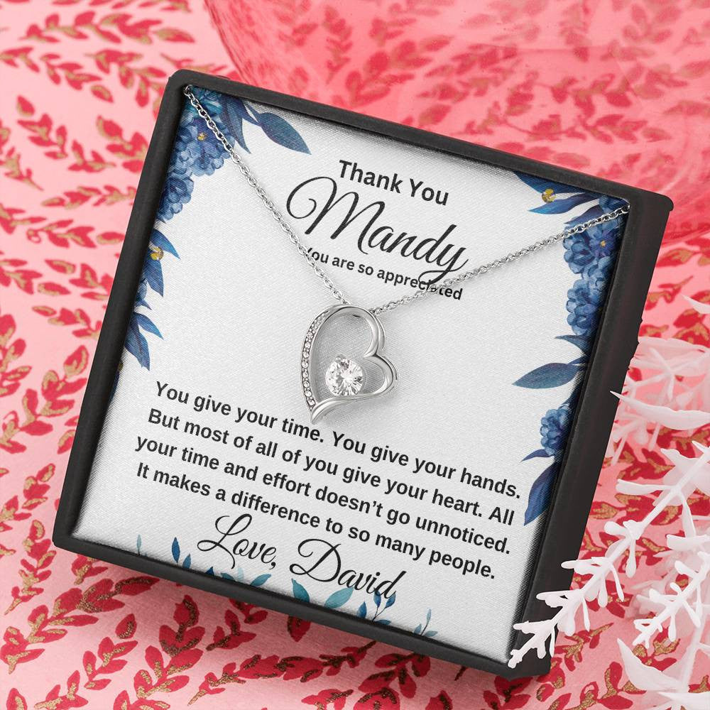 Personalized Thank You Forever Love Necklace