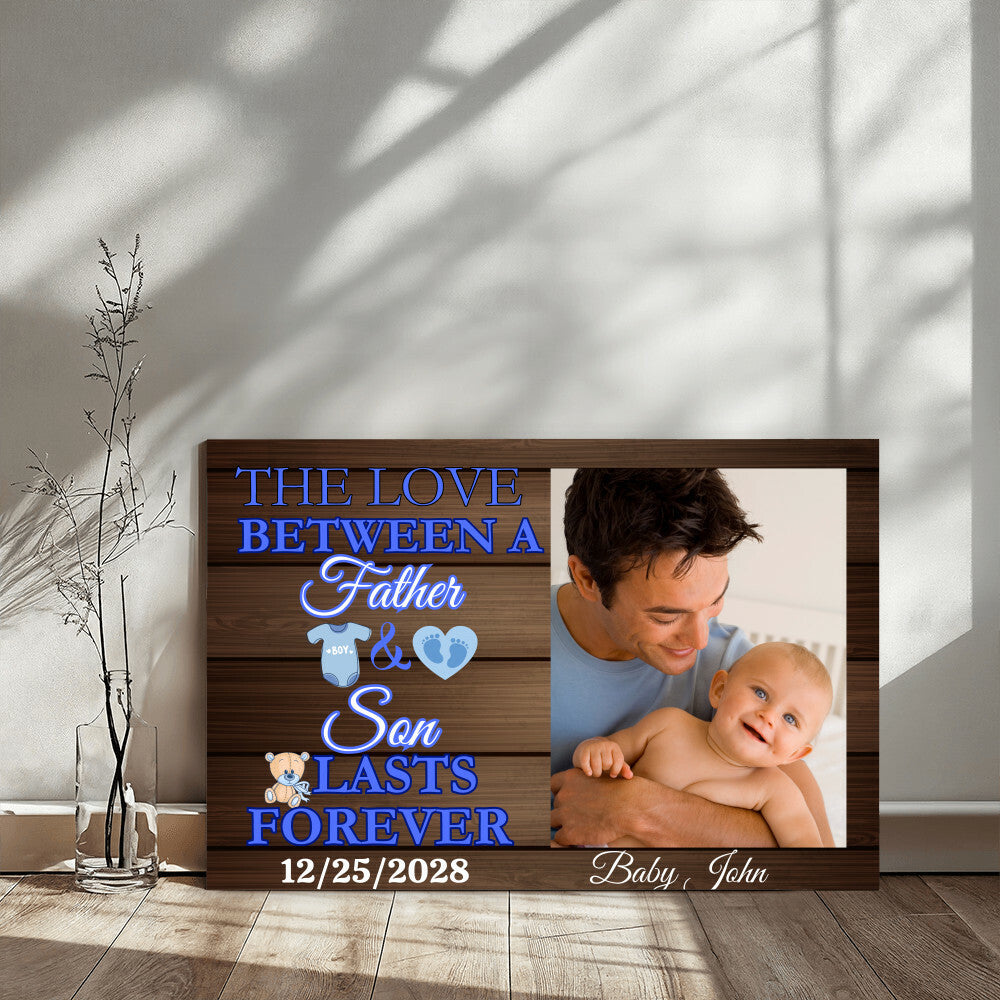 Personalized Father and Son Wrapped Canvas