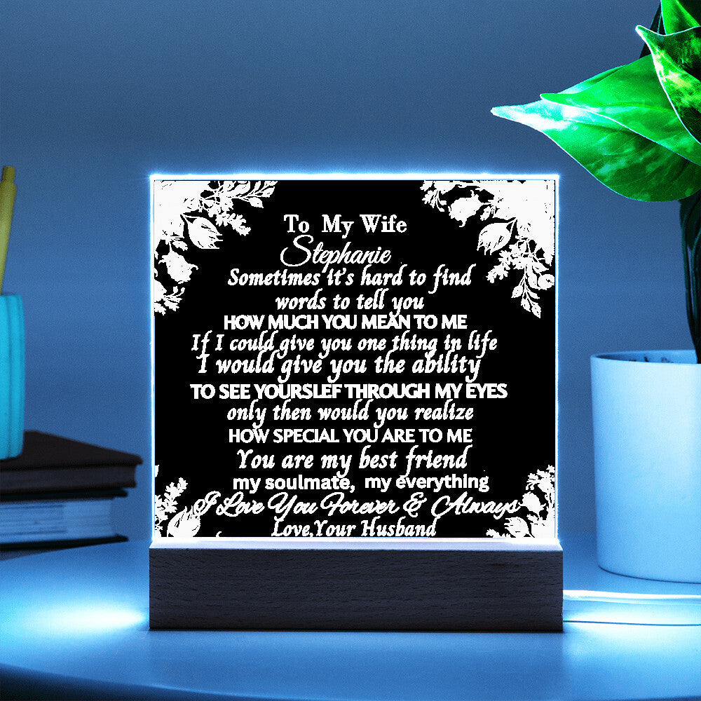 Personalized Acrylic Square Plaque