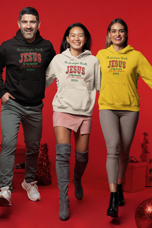 Personalized Christmas Jesus Is The Reason Hooded  & Sweatshirt