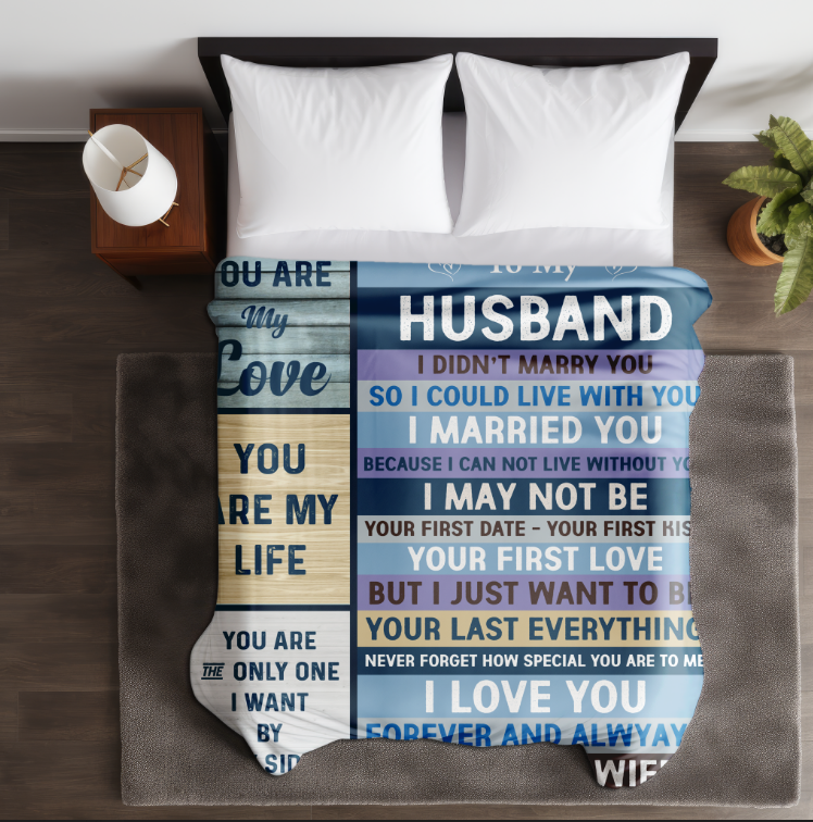 To My Husband Arctic Fleece Blanket 50x60