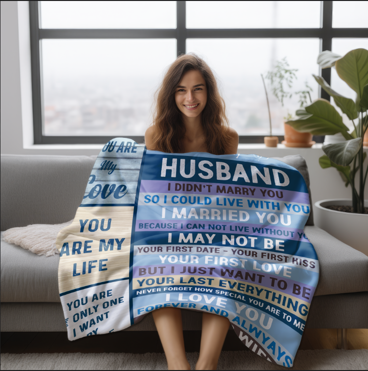 To My Husband Arctic Fleece Blanket 50x60