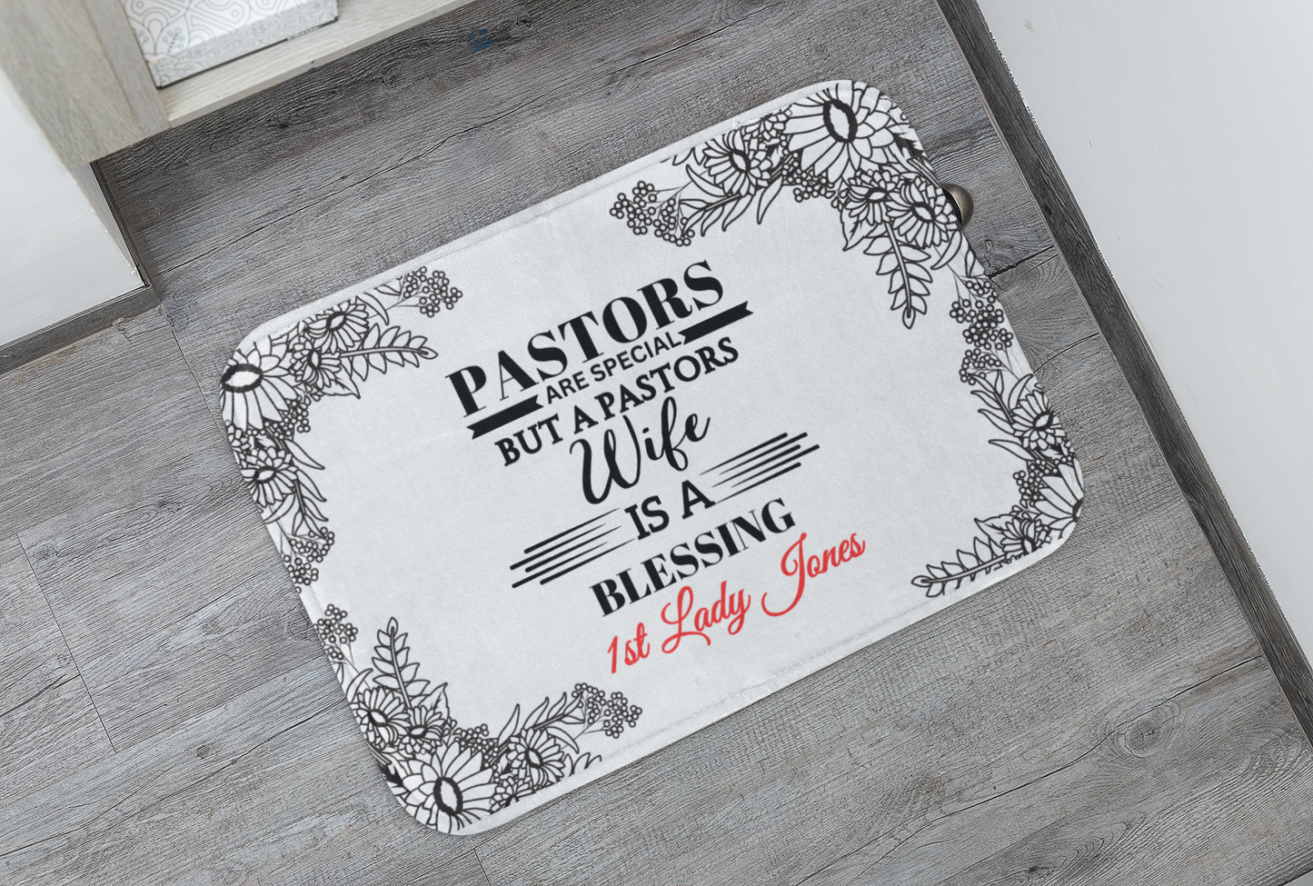 Personalized Pastor Wife Indoor Doormat