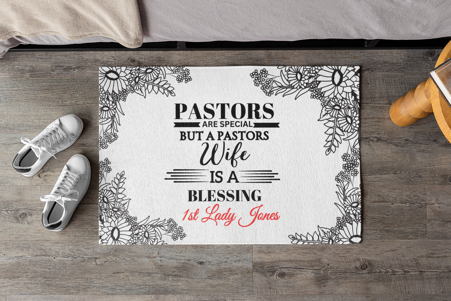 Personalized Pastor Wife Indoor Doormat