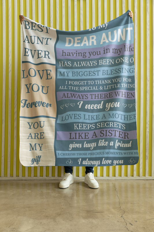 To My Dear Aunt  Blanket -(3 types) 50x60