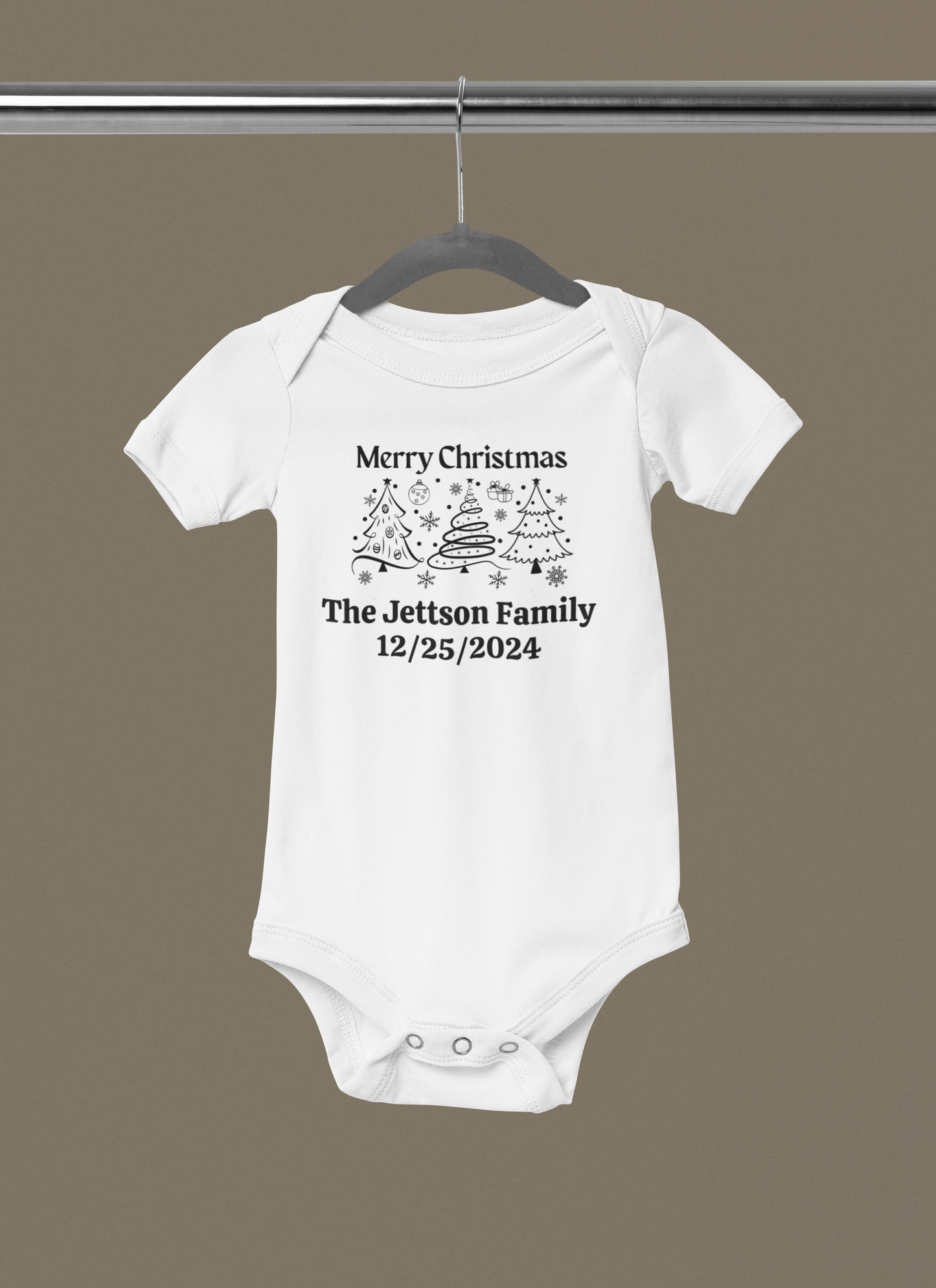 Personalize Christmas Family Infant Fine Jersey Bodysuit