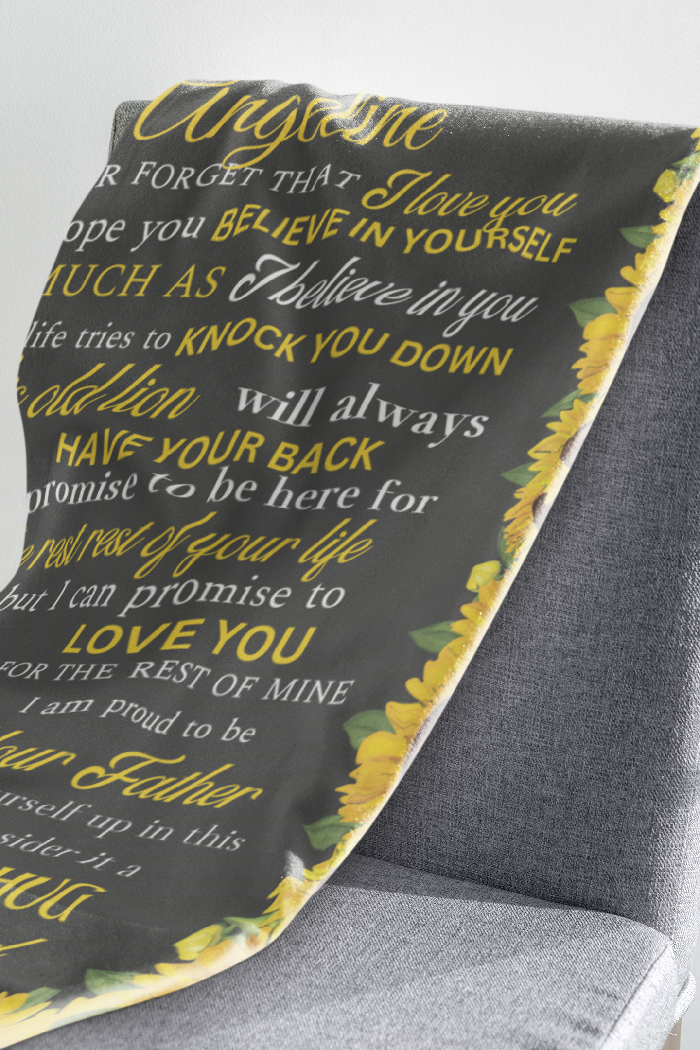 To My Daughter Personalization Cozy Plush Fleece Blanket