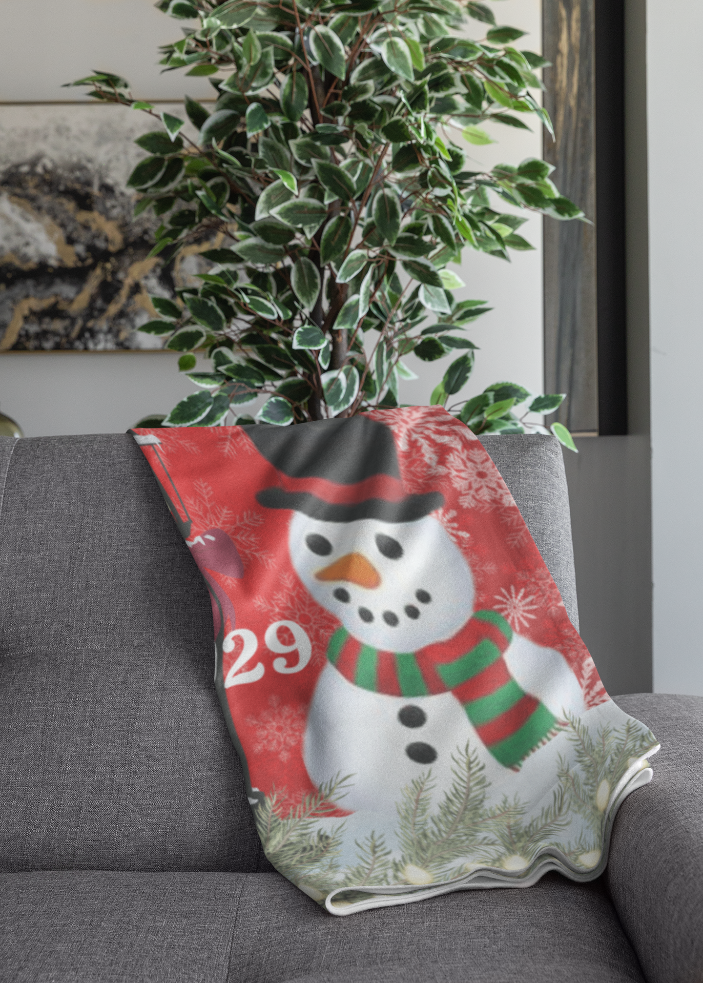 Personalized Snowman Christmas Family Blankety (3 types)