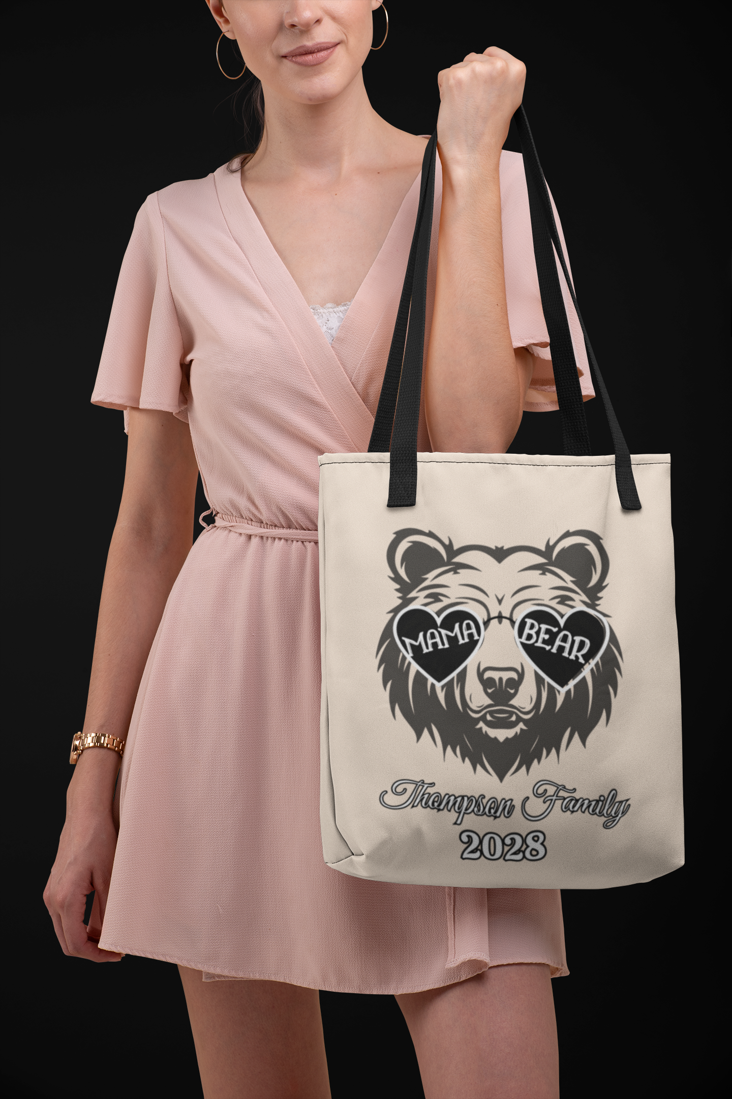 Personalized MAMA Canvas Tote Bag