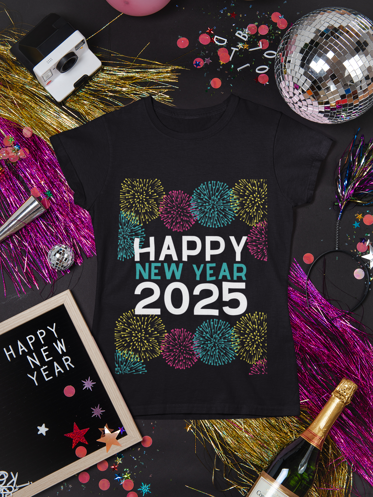 Happy New Year 2025 Unisex Heavy Cotton Tee