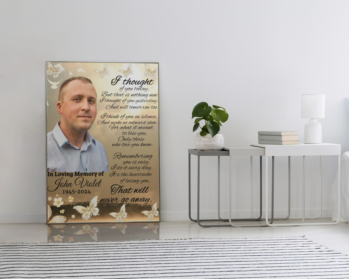 Personalized Memorial Deluxe Portrait Canvas 1.5in Frame (8 sizes)