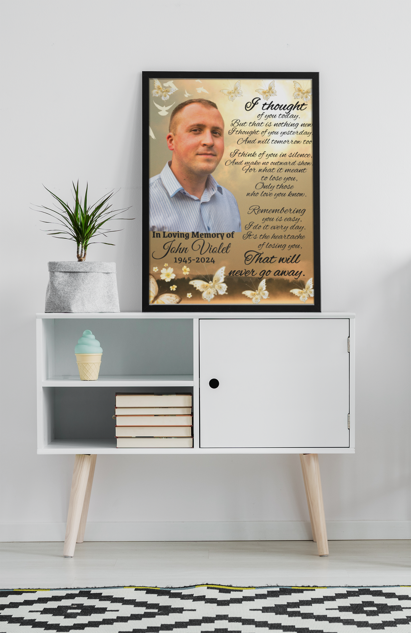 Personalized Memorial Deluxe Portrait Canvas 1.5in Frame (8 sizes)