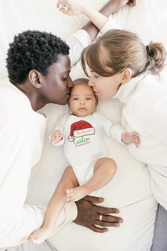 Personalized Family Christmas Infant Long Sleeve Bodysuit & Toddler Long Sleeve Tee