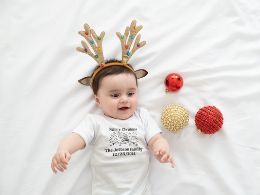 Personalize Christmas Family Infant Fine Jersey Bodysuit