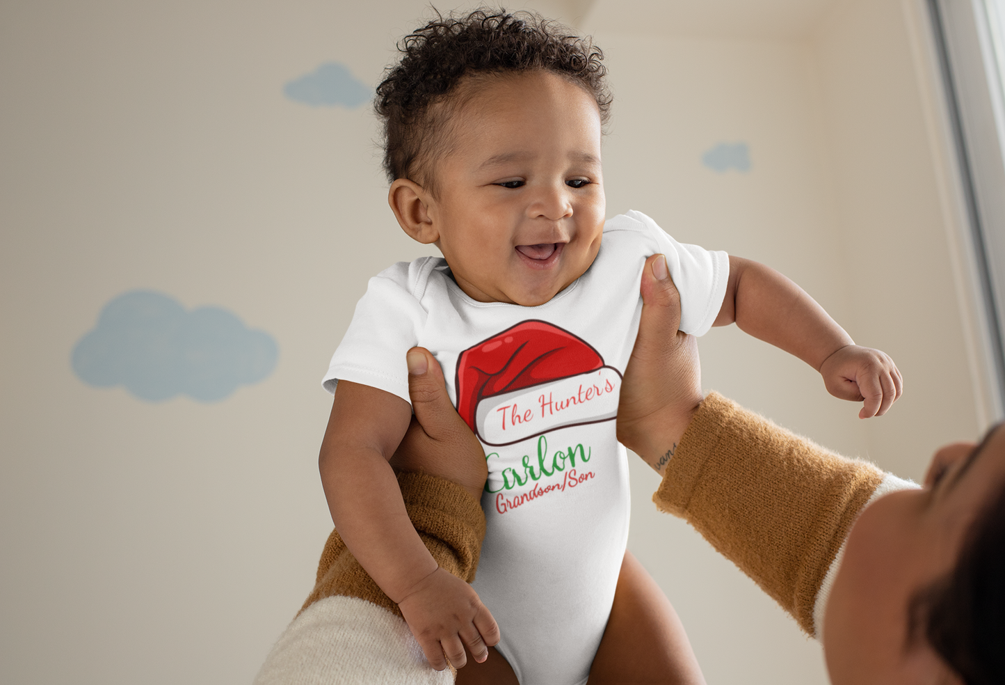 Personalized Family Christmas Infant Long Sleeve Bodysuit & Toddler Long Sleeve Tee