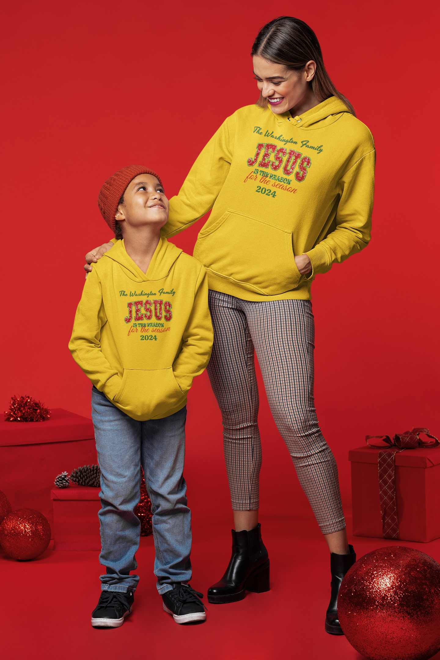 Personalized Christmas Jesus Is The Reason Hooded  & Sweatshirt