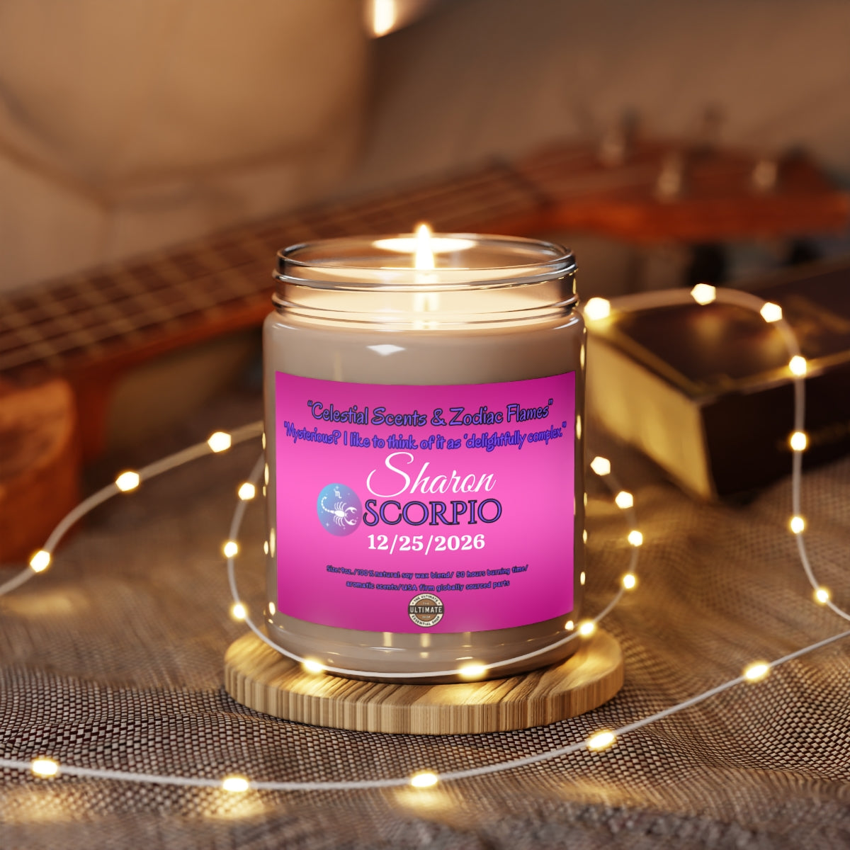 Personalized Scorpio Scented Candles, 9oz