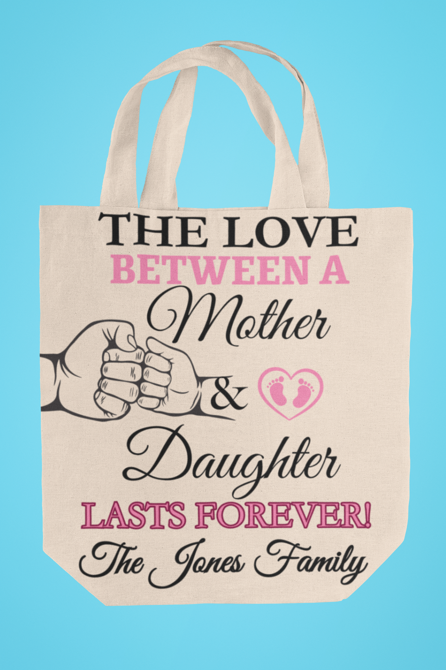 Personalized Mother & Daughter Tote Bag