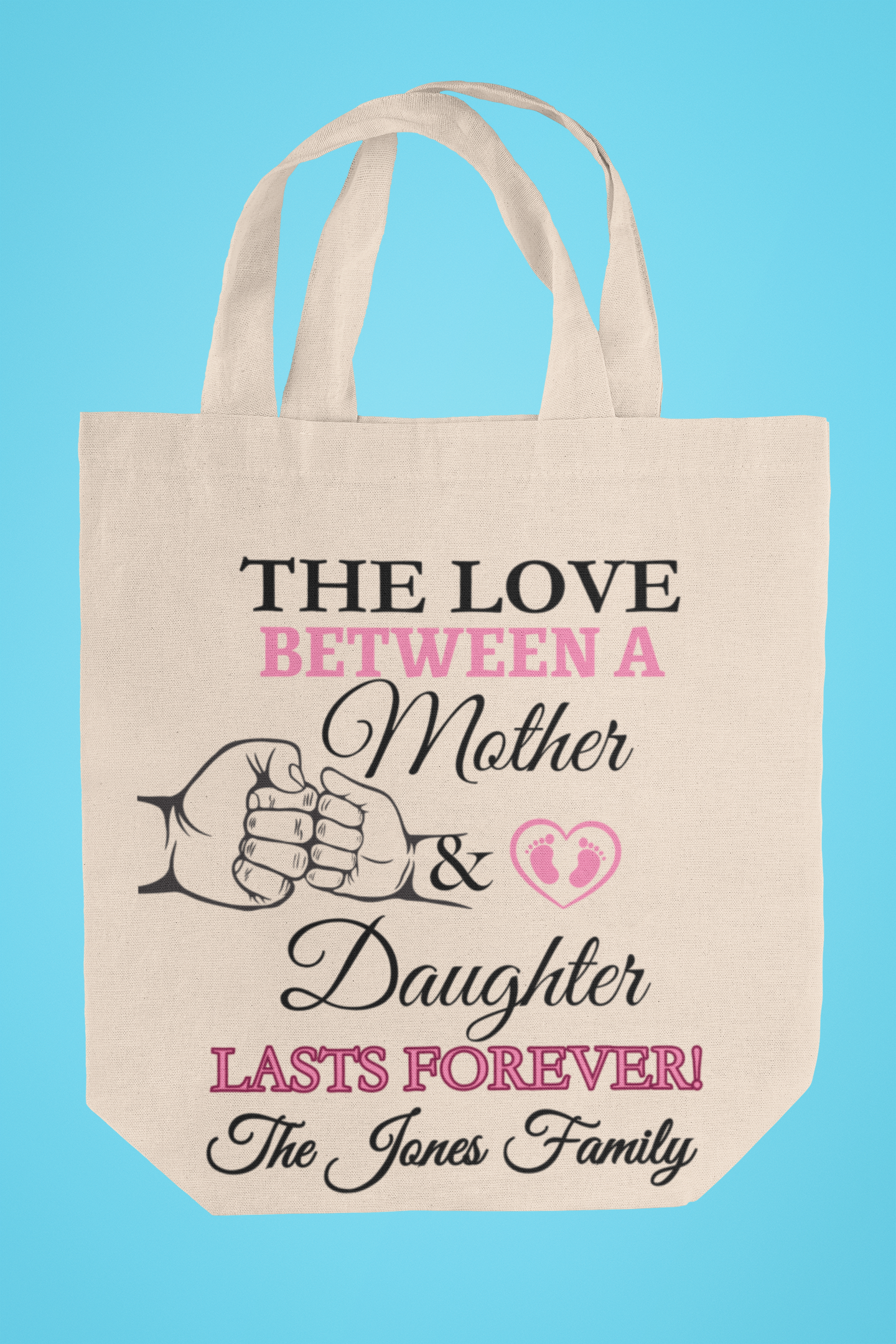 Personalized Mother & Daughter Tote Bag