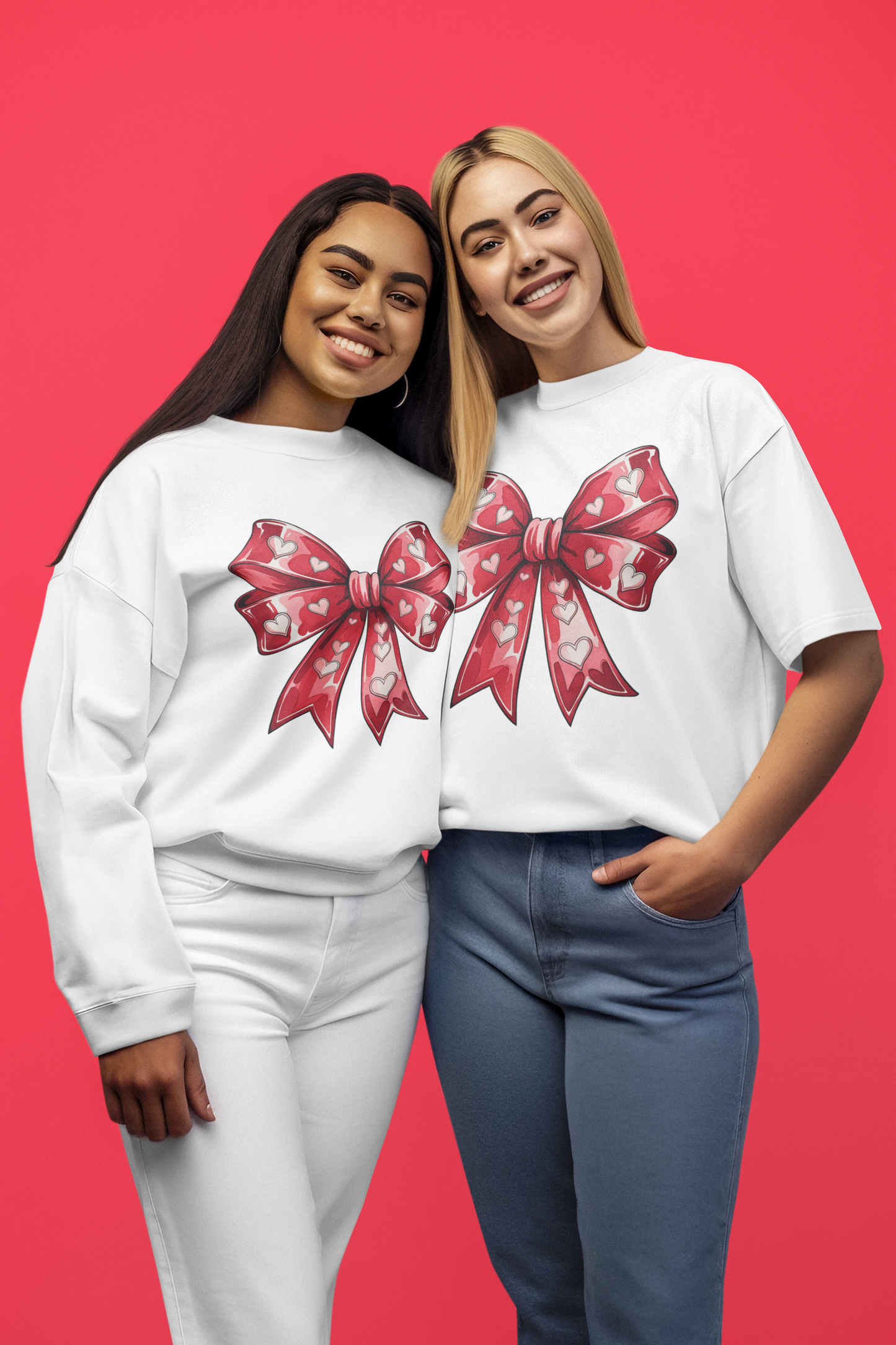 2025 Valentine Bow Sweatshirt and T-Shirt!