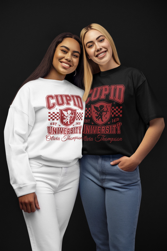 Personalized Cupid University T-Shirt & Sweatshirt