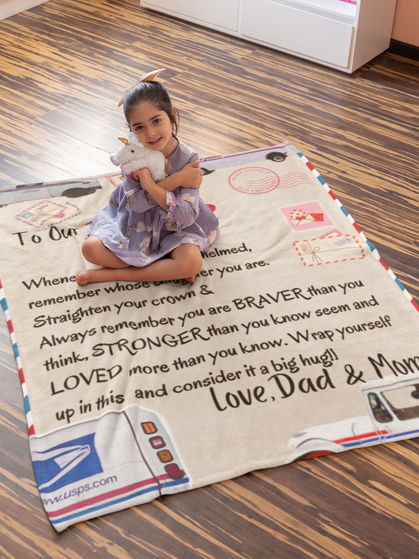 To Our Daughter Personalized Blanket - 60x80,60x50