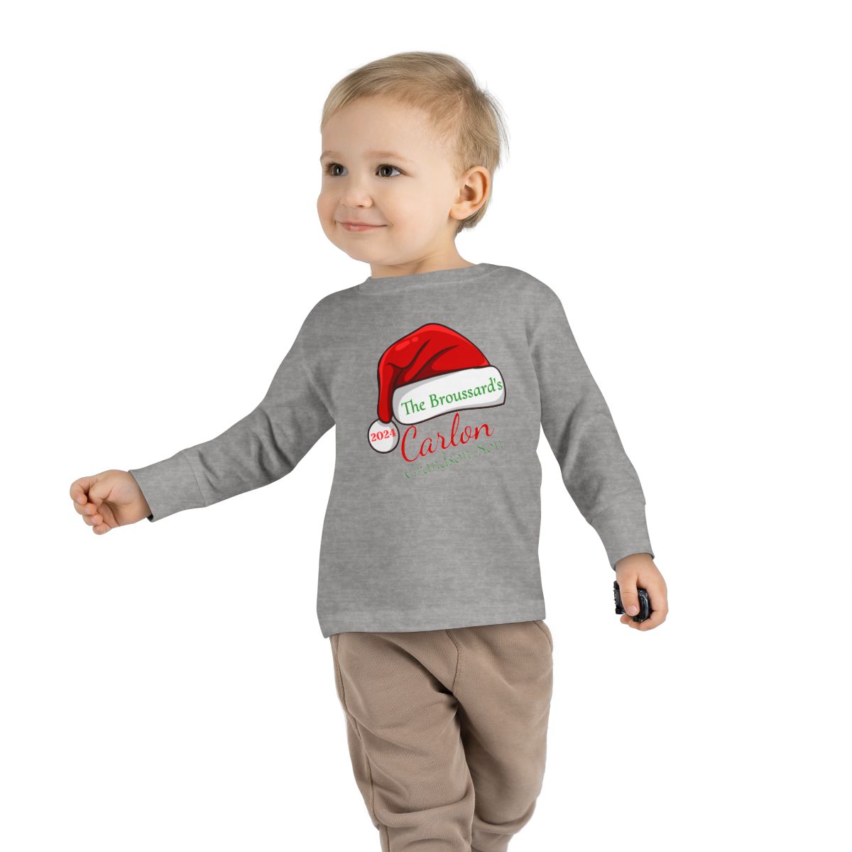 Personalized Family Christmas Infant Long Sleeve Bodysuit & Toddler Long Sleeve Tee