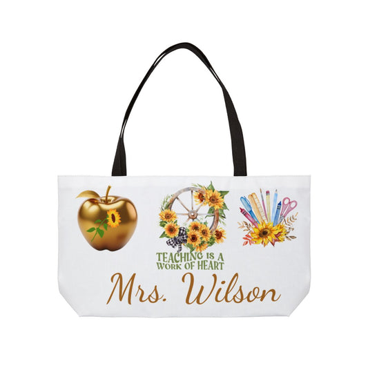 Personalization Teacher Tote Bag