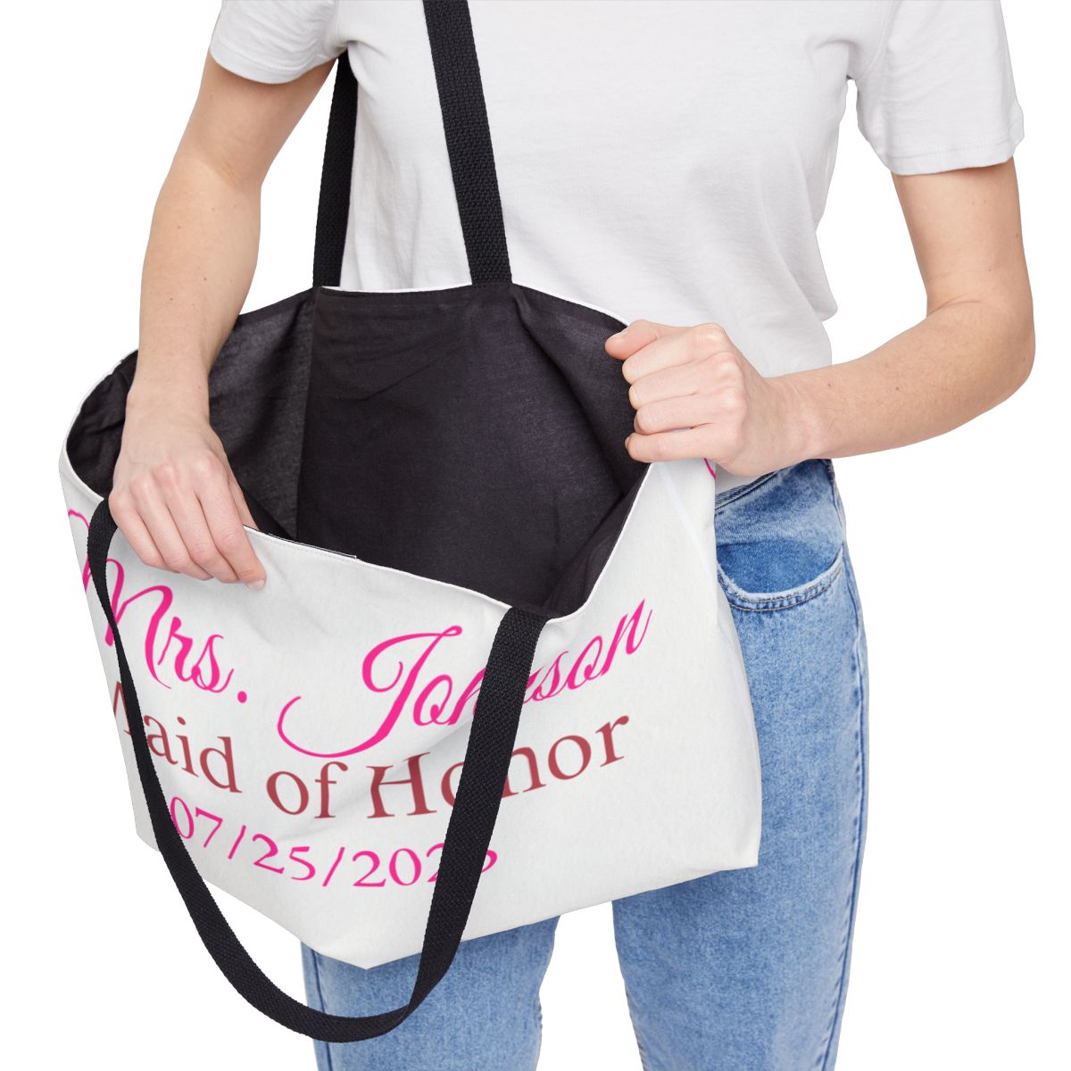 Personalized Maid of Honor Weekend Tote Bag