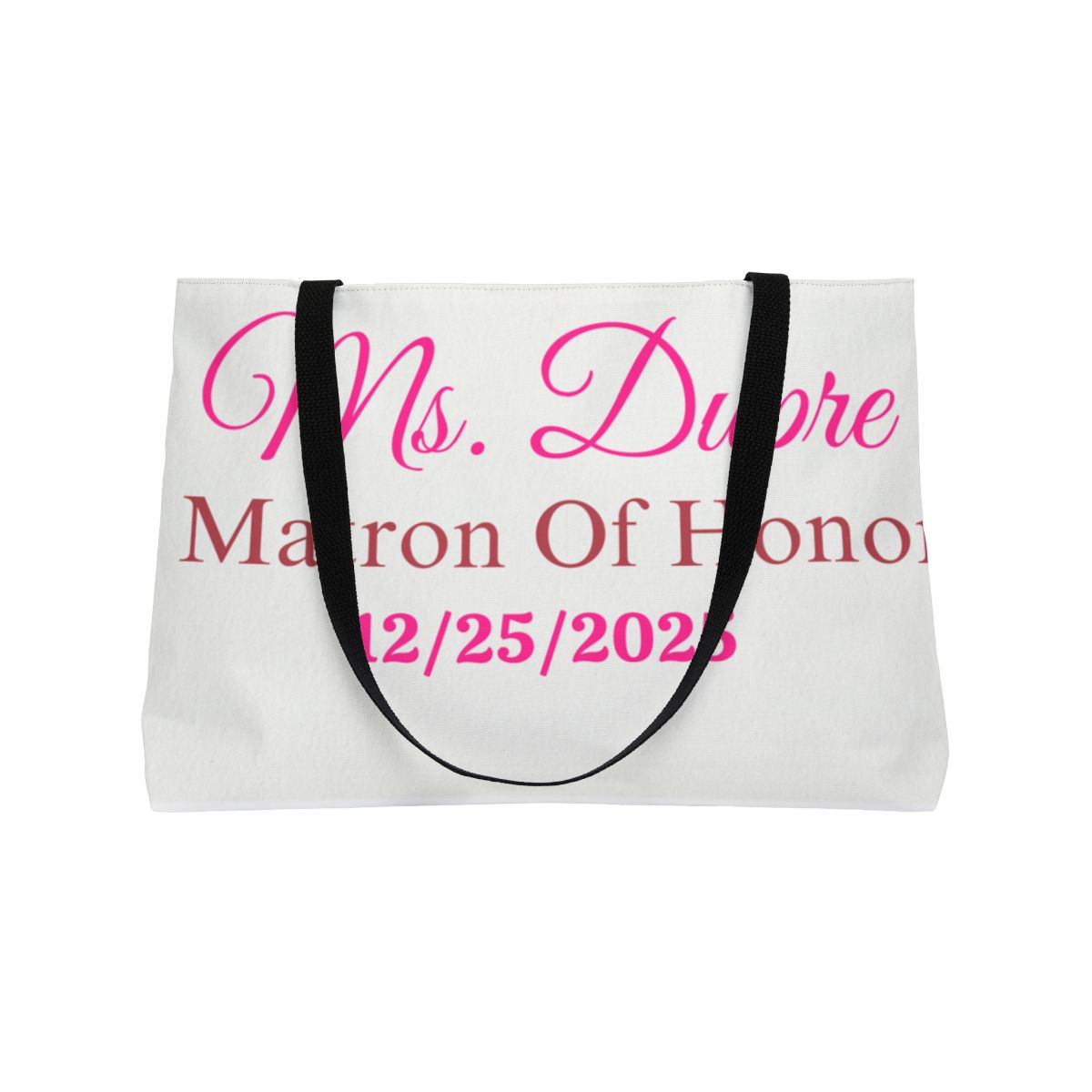 Personalized Matron  Weekender Tote Bag