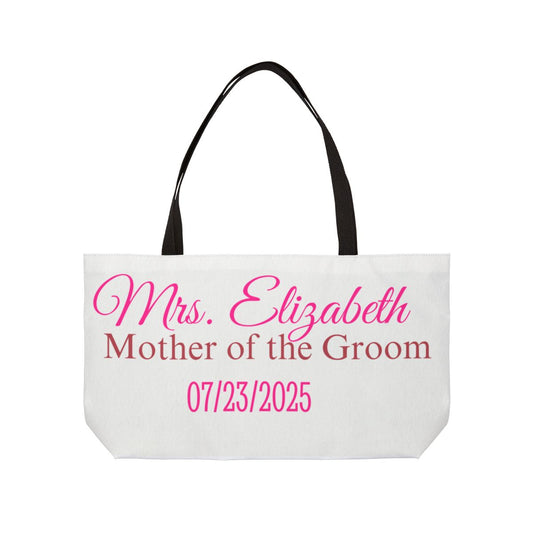 Personalized Mother of the Groom Weekender Tote Bag