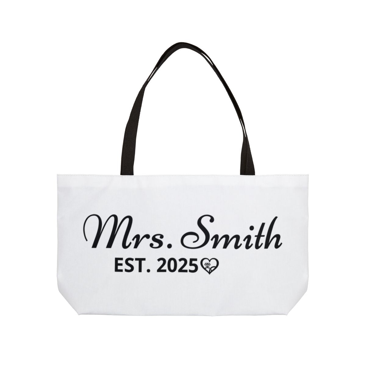 Personalized Bride Weekender Tote Bag