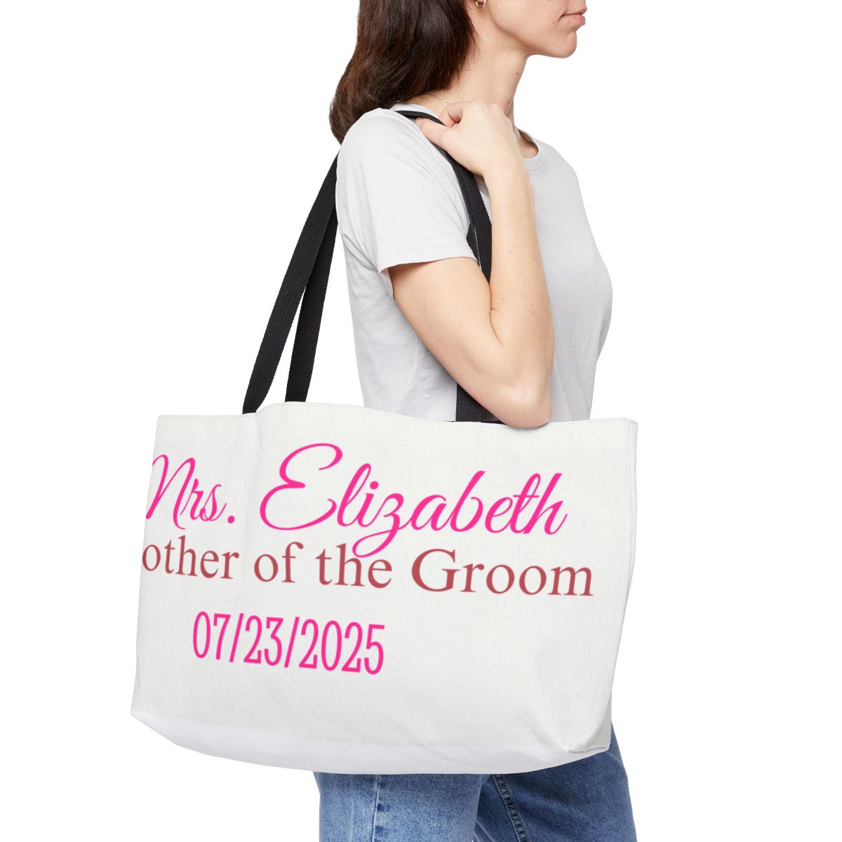 Personalized Mother of the Groom Weekender Tote Bag