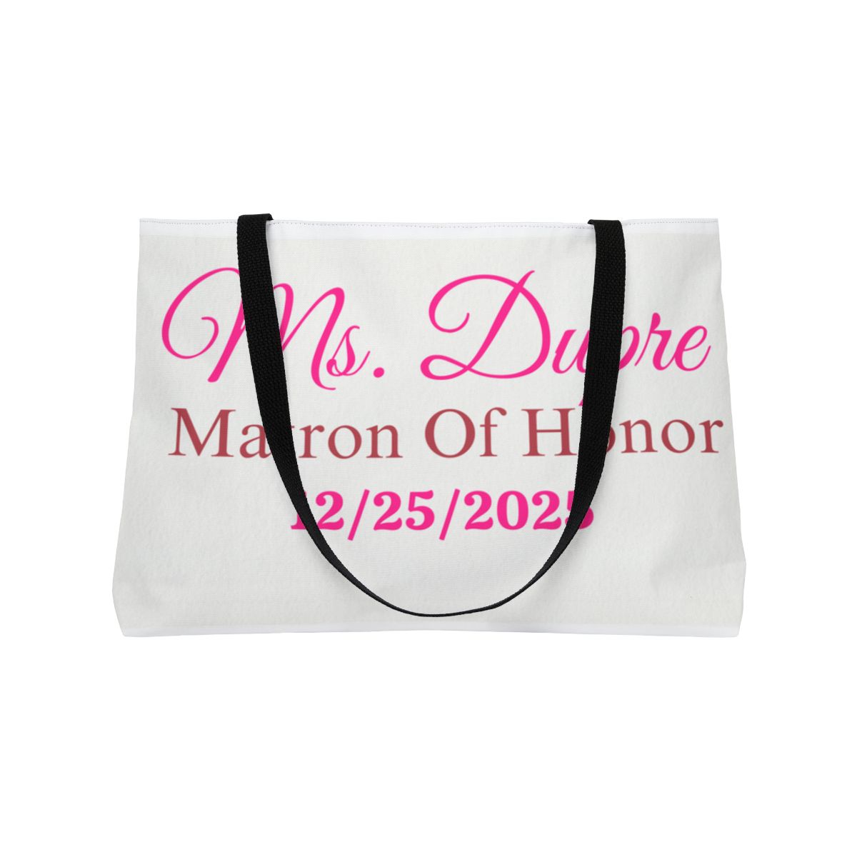 Personalized Matron  Weekender Tote Bag