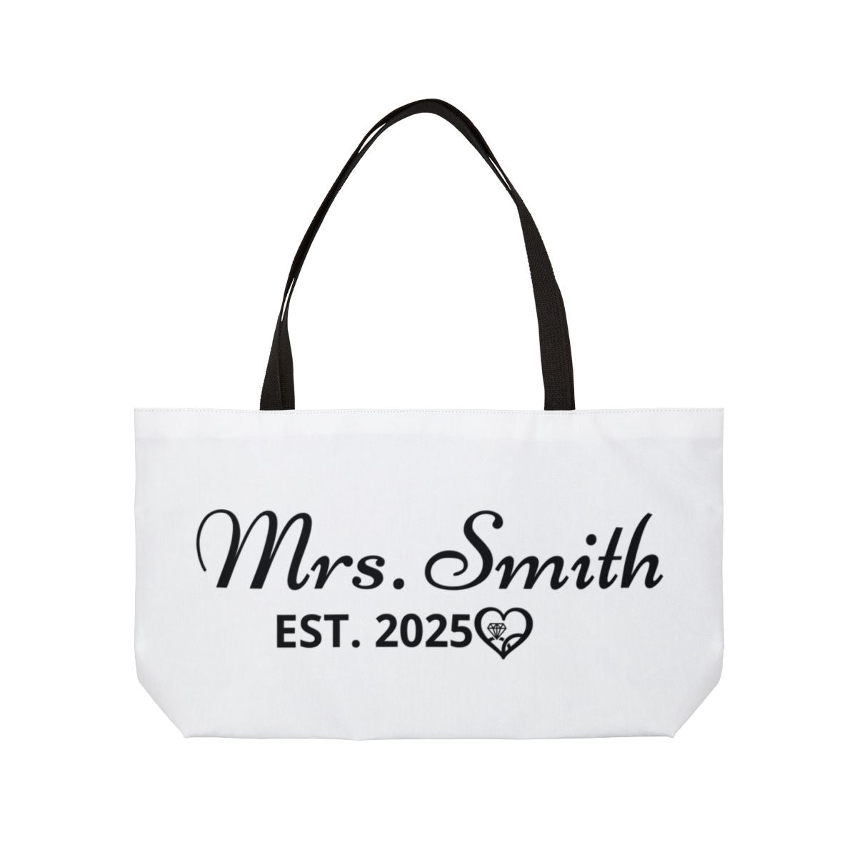 Personalized Bride Weekender Tote Bag