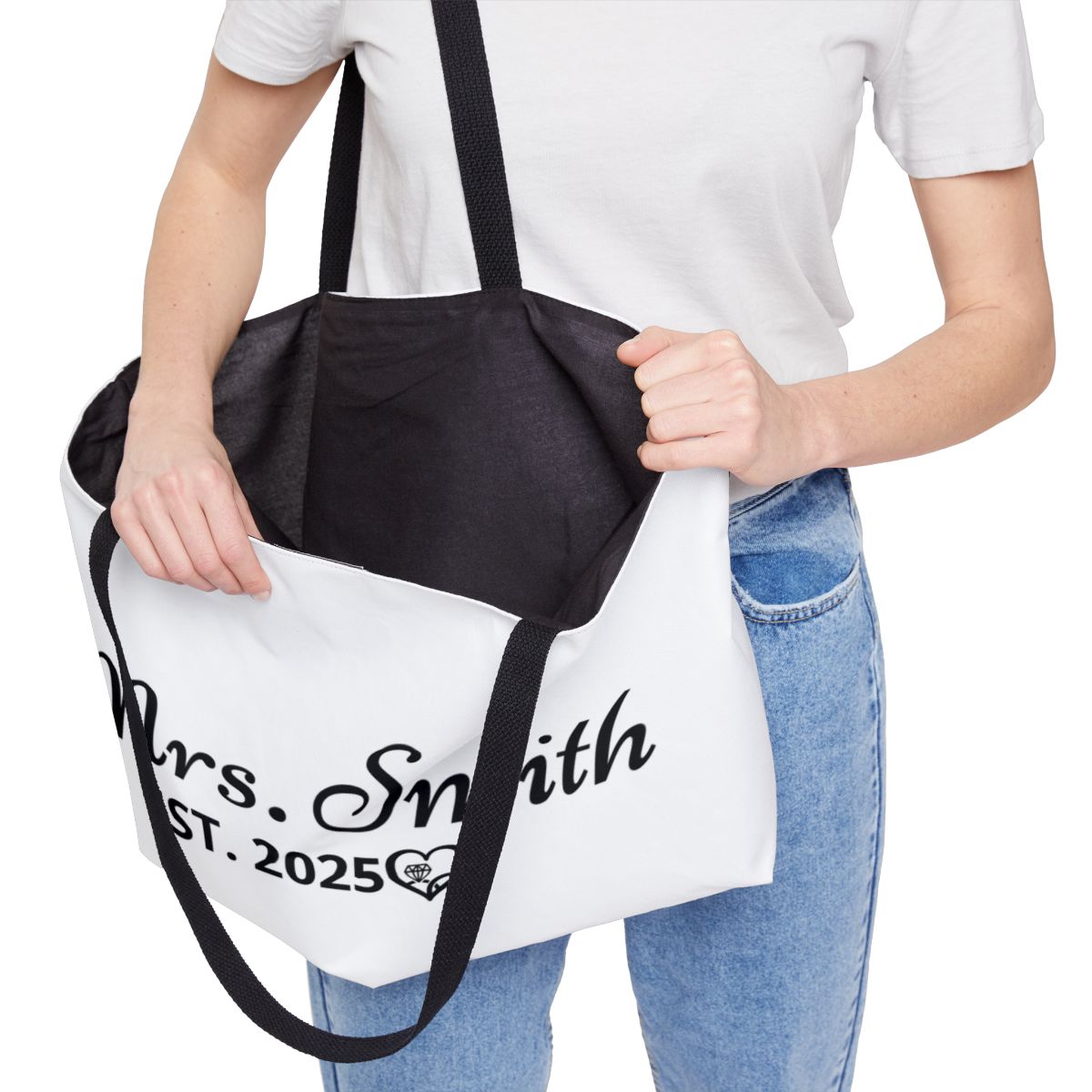 Personalized Bride Weekender Tote Bag