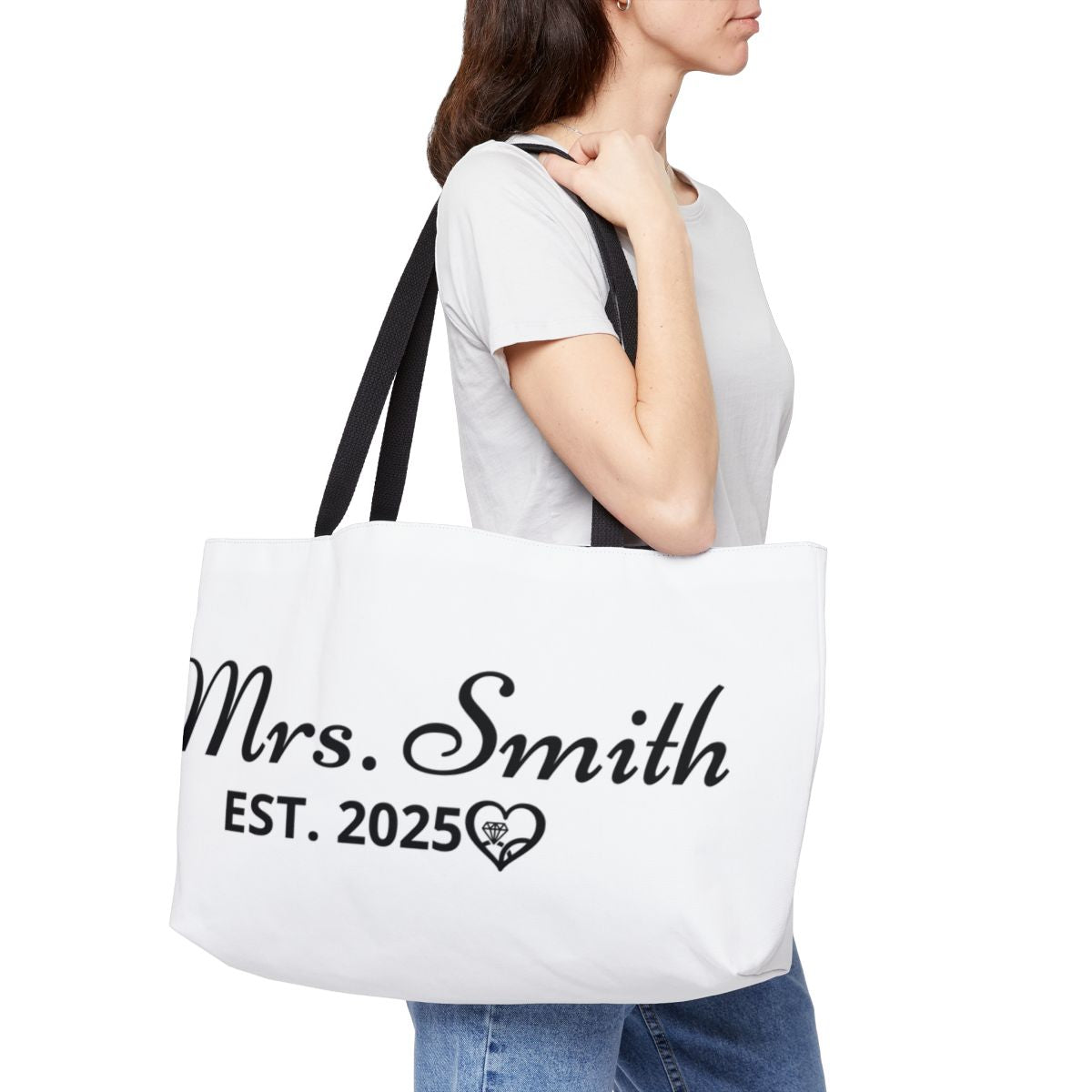 Personalized Bride Weekender Tote Bag